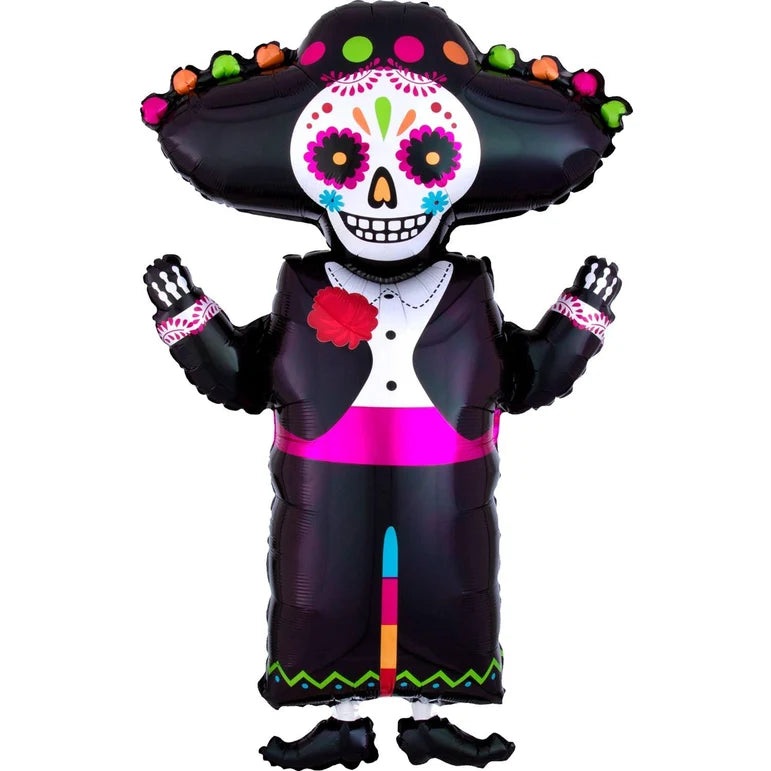 SS DAY OF THE DEAD SKELETON FOIL BALLOONS HELIUM Filed