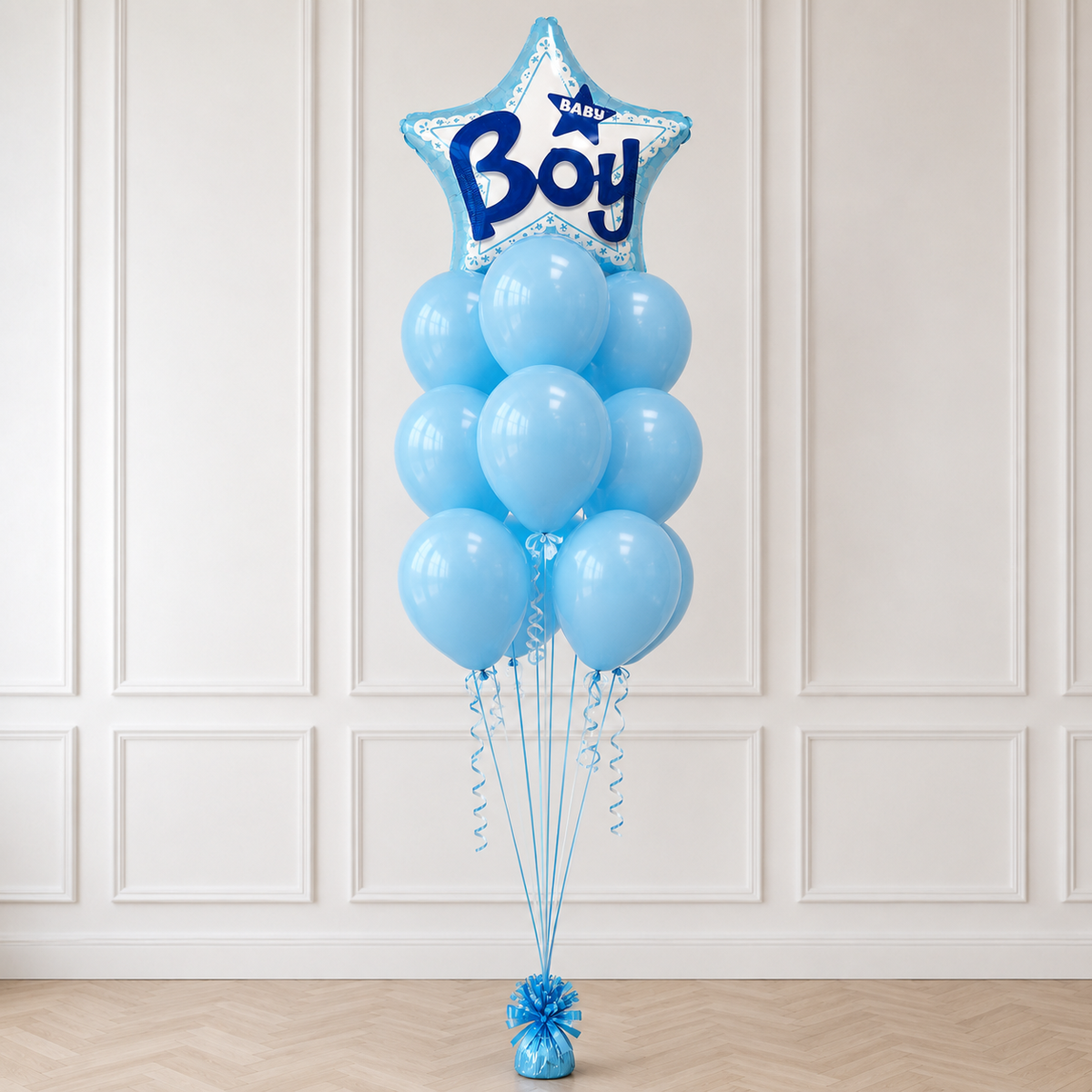 3D Jumbo Baby BOY Star NewBorn Balloon Bouquet