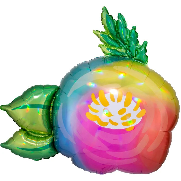 SS BEAUTIFUL FLOWER IRIDISCENT FOIL BALLOON - HELIUM Filled