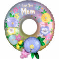 SS LOVE MOM WREATH MULTI BALLOON FOIL BALLOONS - HELIUM Filled