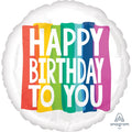SS RAINBOW WISHES BIRTHDAY FOIL BALLOON - Helium Filled