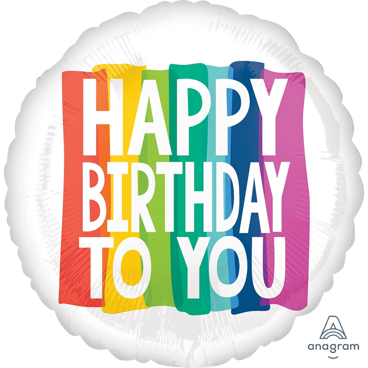 SS RAINBOW WISHES BIRTHDAY FOIL BALLOON - Helium Filled