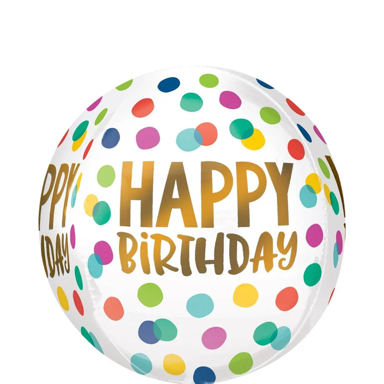 HAPPY DOTS ORBZ FOIL BALLOONS HELIUM Filled