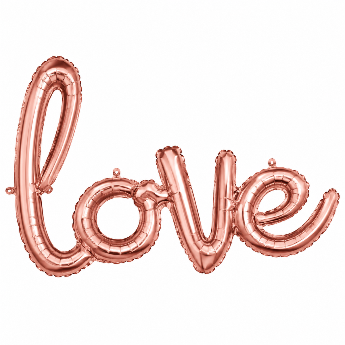 LOVE SCRIPT ROSEGOLD Foil Balloon Banner - AIR-FILLED (NON-FLYING)