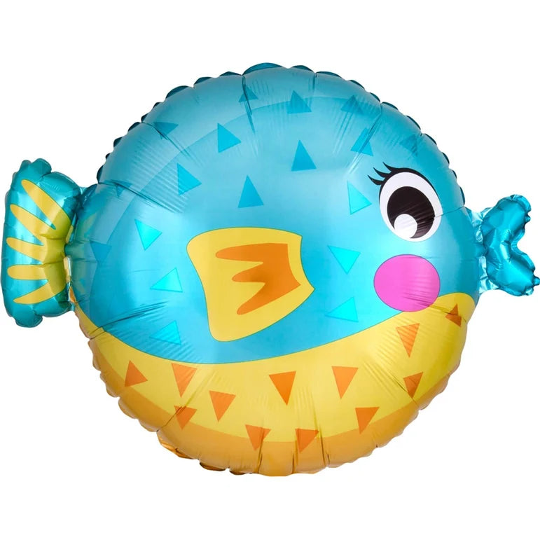 SS PUFFER FISH STANDARD SHAPE FOIL BALLOON - Helium Filled