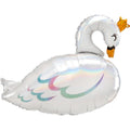 SS SWAN IRIDISCENT FOIL BALLOONS - HELIUM Filled