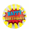 18C SUPER HERO BIRTHDAY FOIL BALLOON - Helium Filled