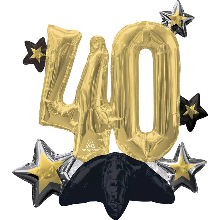 CELEBRATE 40 MULTI BALLOON AIR-FILLED TABLE CENTERPIECE