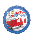 18C FIRST RESPONDER HAPPY BIRTHDAY FOIL BALLOON - Helium Filled