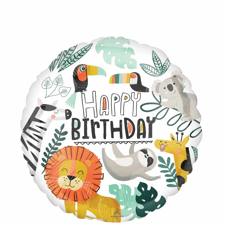 18C GET WILD FOIL BALLOON - Helium Filled