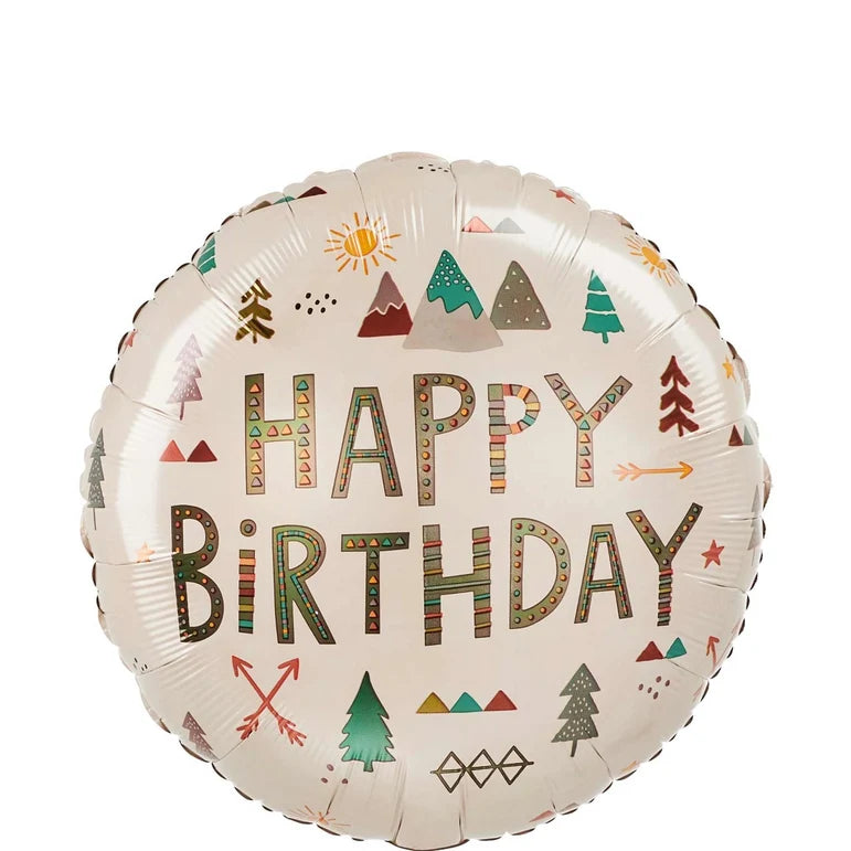 18C WILDERNESS BIRTHDAY FOIL BALLOON - Helium Filled