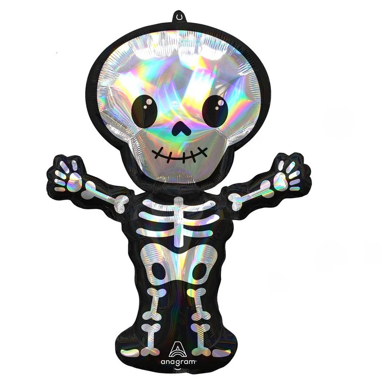 SS HOLOGRAPHIC SKELETON FOIL BALLOONS - HELIUM Filled