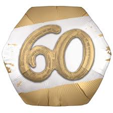 SS GOLDEN AGE 60 MULTI FOIL BALLOON - Helium Filled