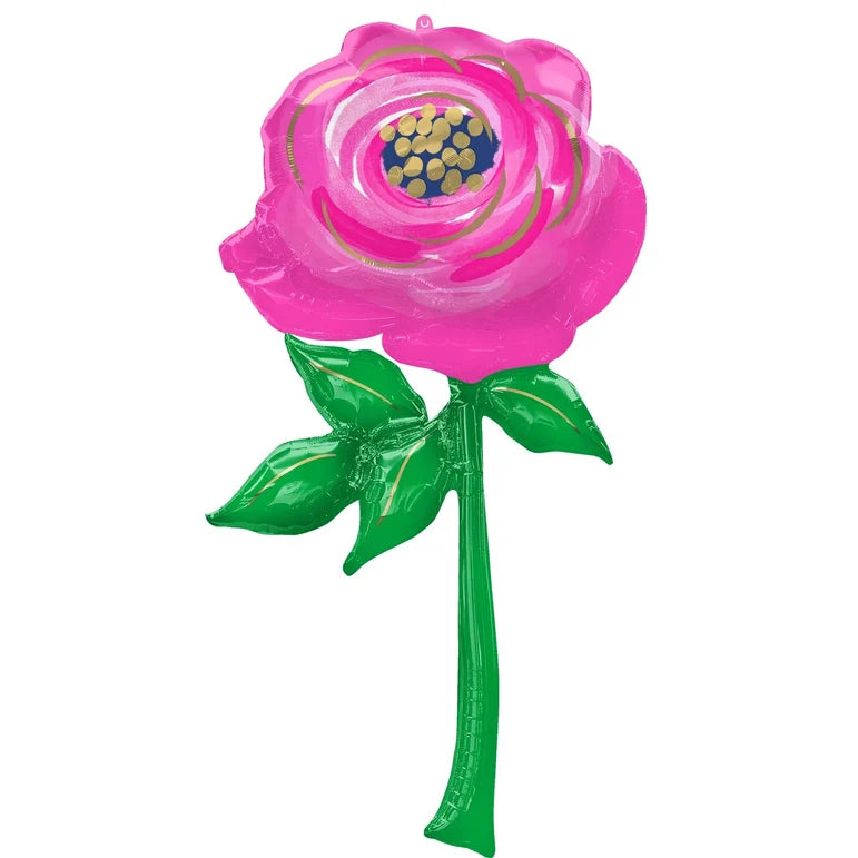 SS PINK FLOWER GIANT MULTI FOIL BALLOONS - HELIUM Filled