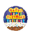 18C BIRTHDAY CANDLES FOIL BALLOON - Helium Filled