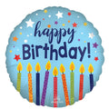 18C HAPPY BIRTHDAY CELEBRATE&nbsp; SATIN FOIL BALLOON - Helium Filled