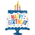 SS HAPPY BIRTHDAY TIERED CAKE FOIL BALLOON - Helium Filled
