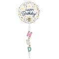 CONFETTI SPRINKLE BIRTHDAY AIRWALKER FOIL BALLOON - Helium Filled