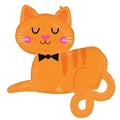 SS ORANGE TABBY CAT FOIL BALLOONS - HELIUM filled