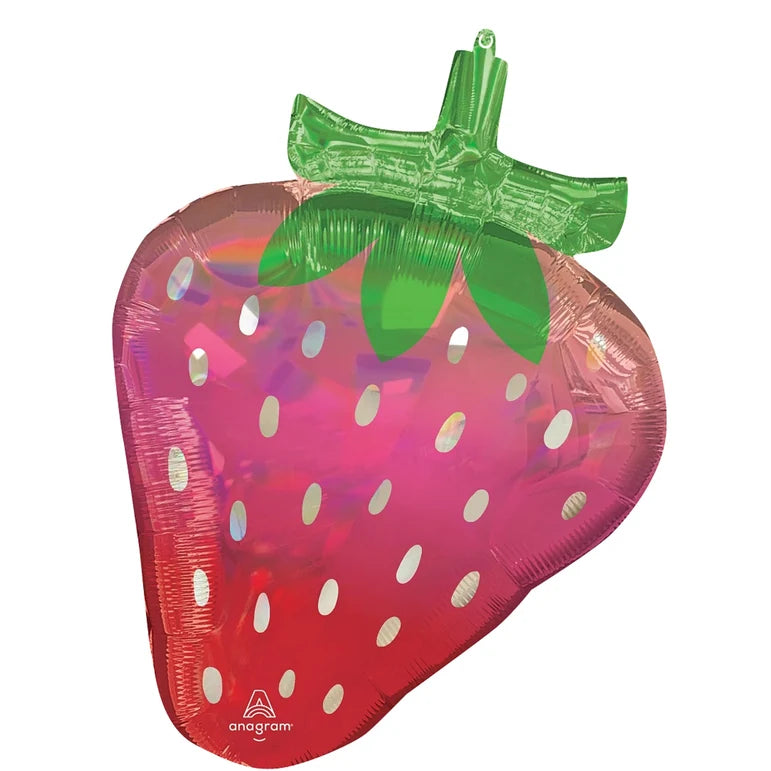 SS FRUITY MIX STRAWBERRY IRIDISCENT FOIL BALLOON - HELIUM Filled