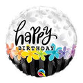 18C HAPPY BIRTHDAY BAND FOIL BALLOON - Helium Filled