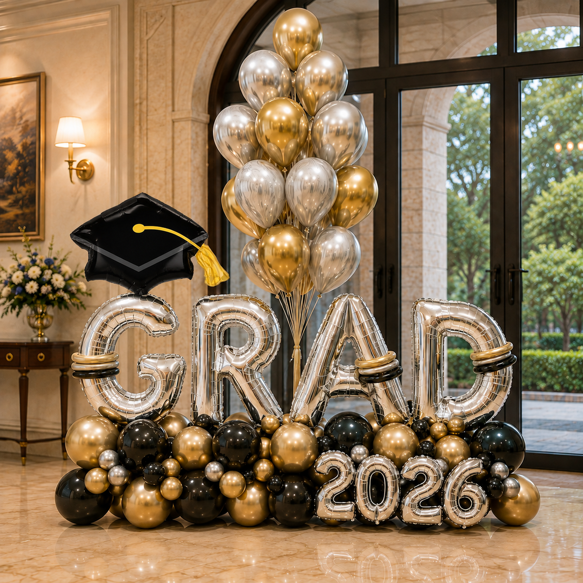 Exquisite GRAD BIG Balloon Arrangement
