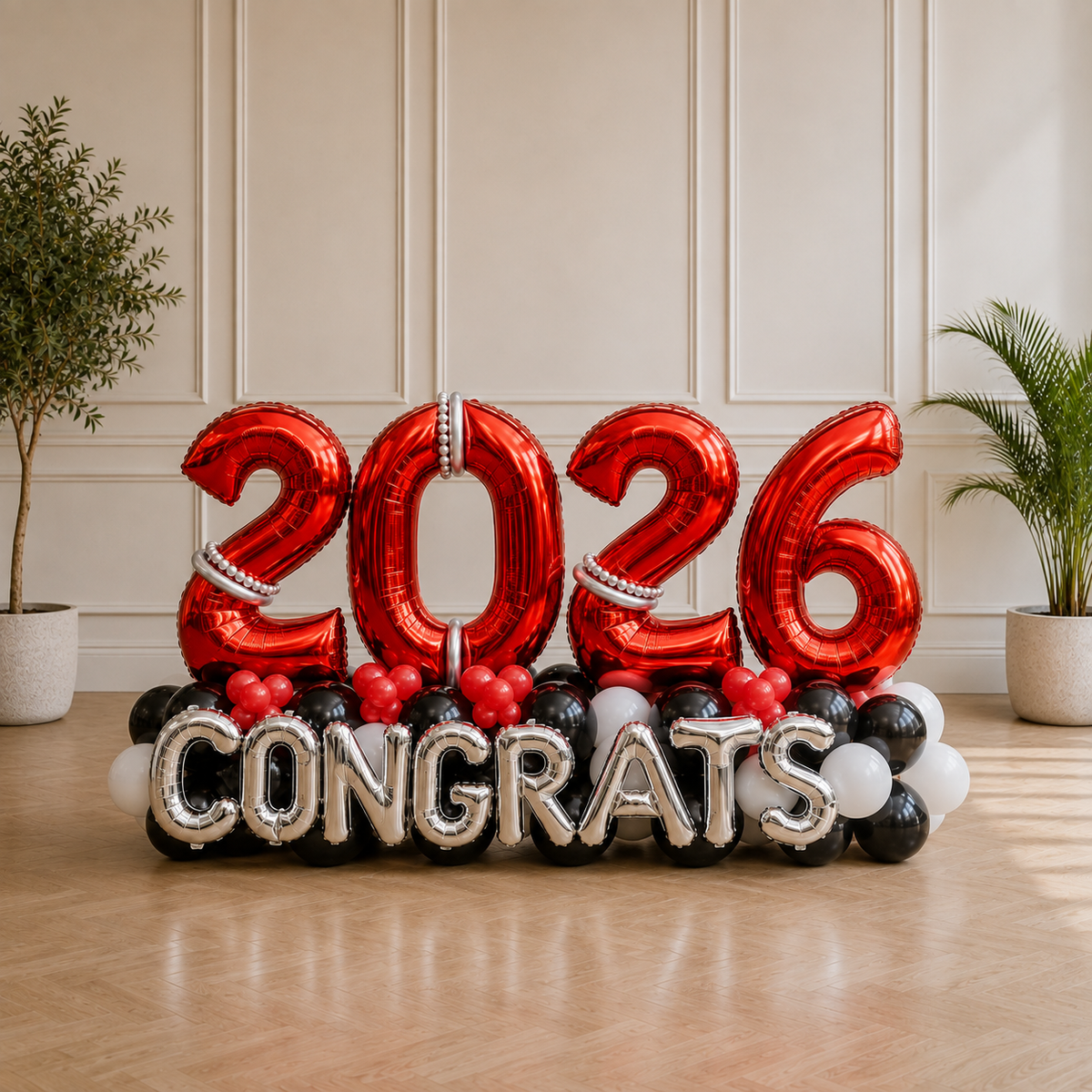 Any Four Number CONGRATS Balloon Arrangement