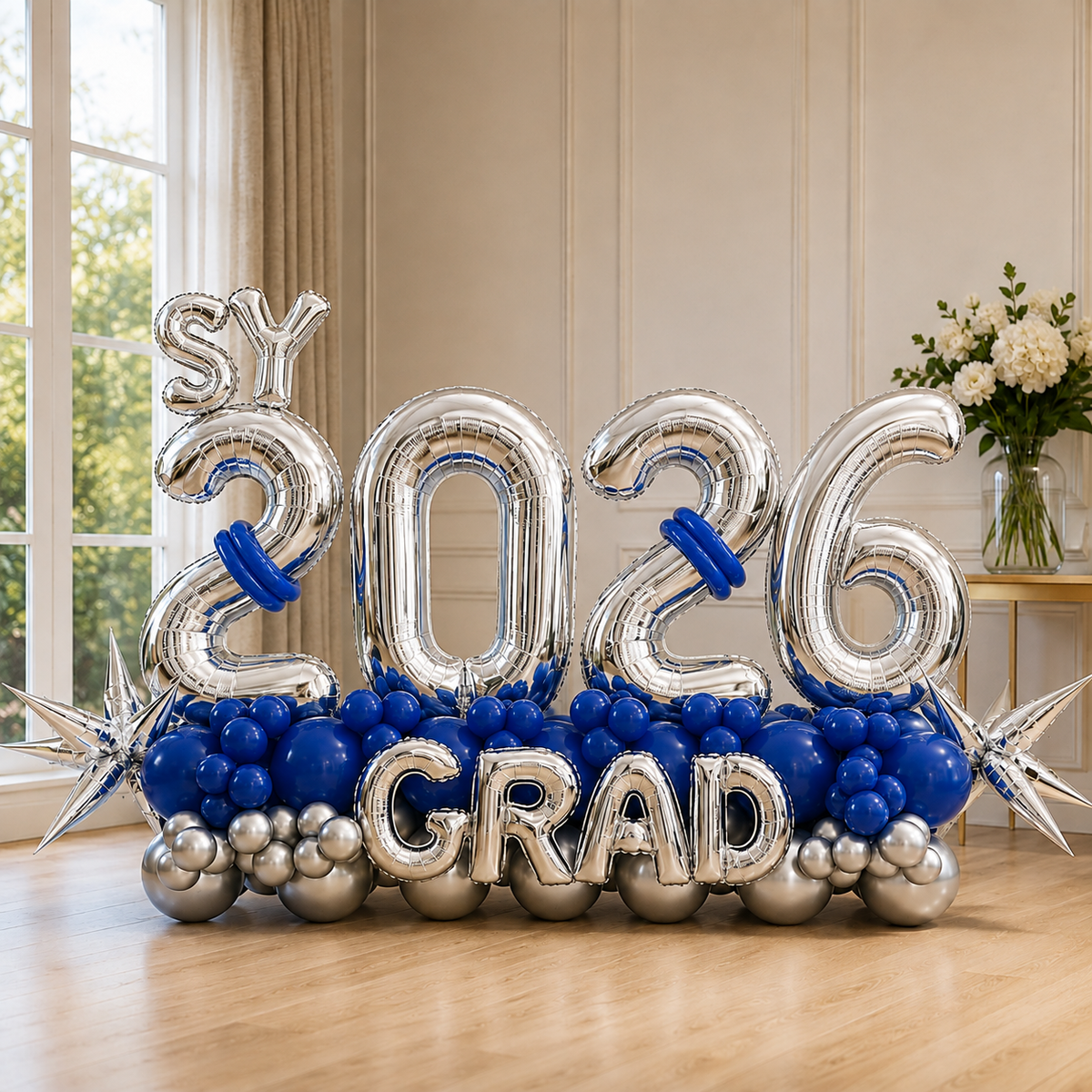 Any Four Number SY GRAD Balloon Arrangement PRE ORDER 1 DAY In ADVANCE