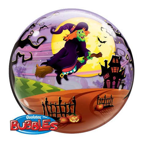 22C BUBBLES FLYING WITCH BALLOONS HELIUM Filled