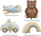 BABY SET BROWN TEDDY BEAR FOIL BALLOONS HELIUM Filled