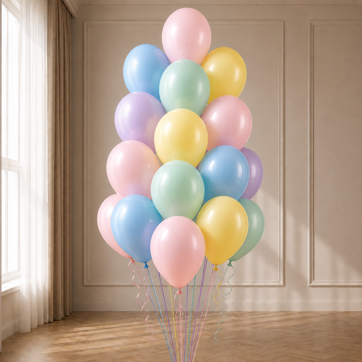 Pastel Latex Balloon Bouquet - 7/10/18/24count