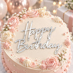 Happy Birthday Cake Toppers Acrylic Letter Cake Decoration