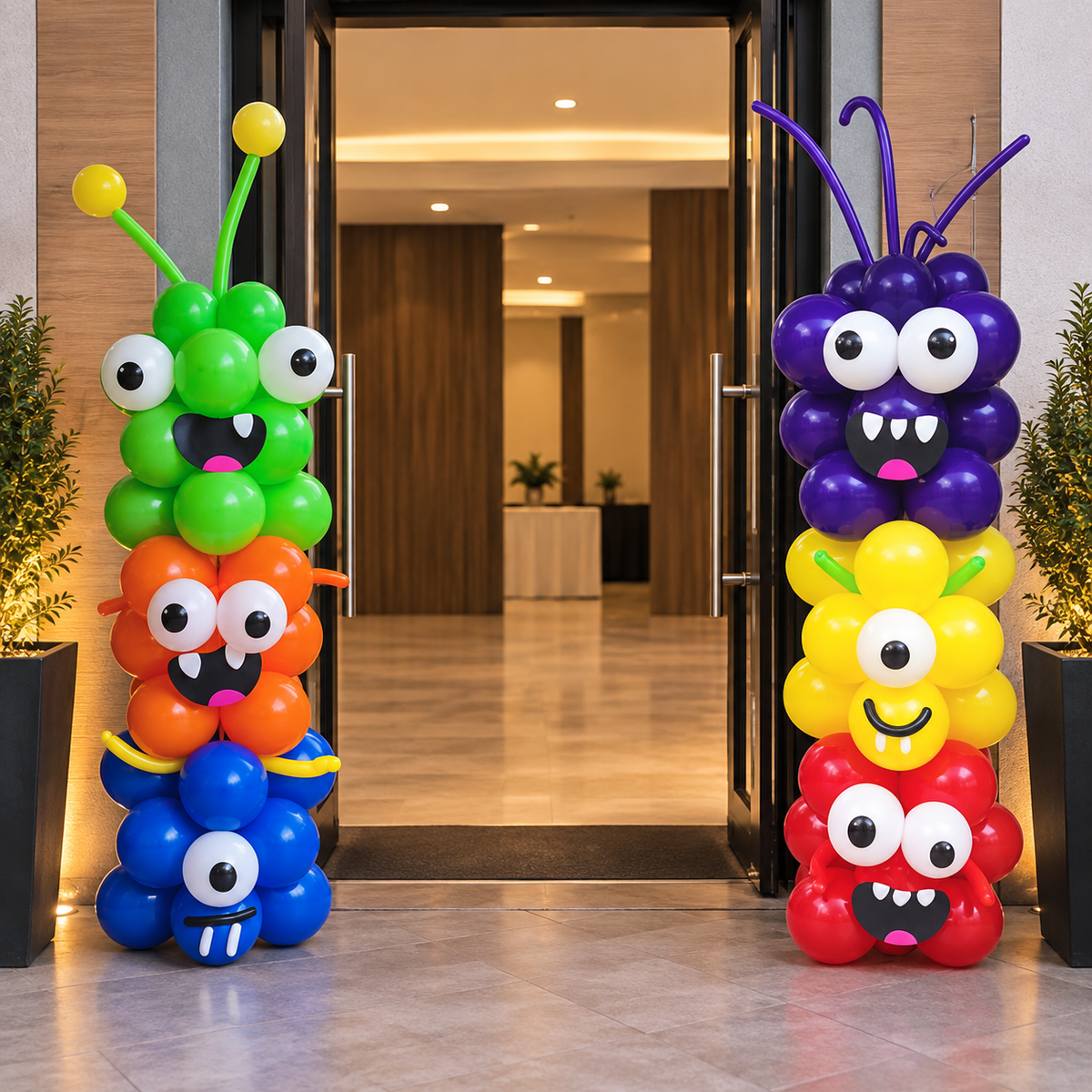 Happy Cute Monster Standard Balloon Pillar Standee - PRE-ORDER 1DAY In Advance