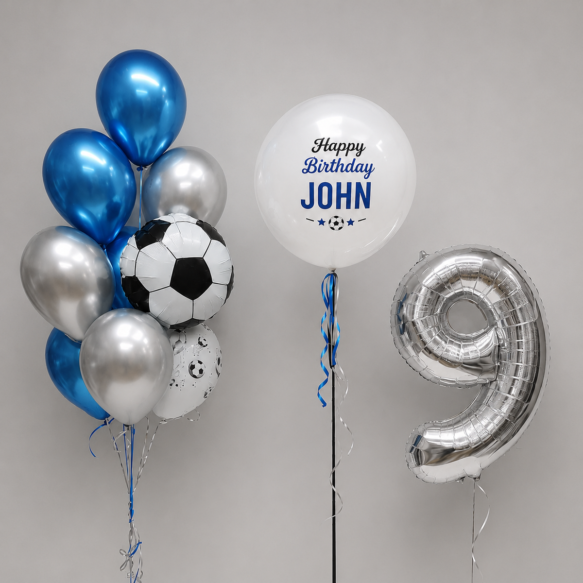 Any Number Soccer Celebration Balloon Bouquet Set