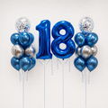 Any Two Number Prince Chrome Confetti Balloon Bouquet Set