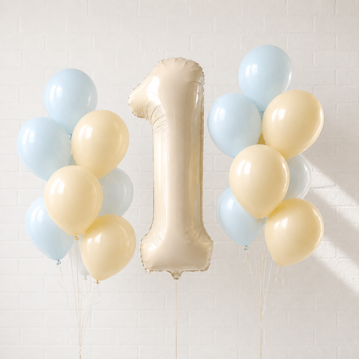Any Number Baby Boy Aesthetic Balloon Bouquet Set