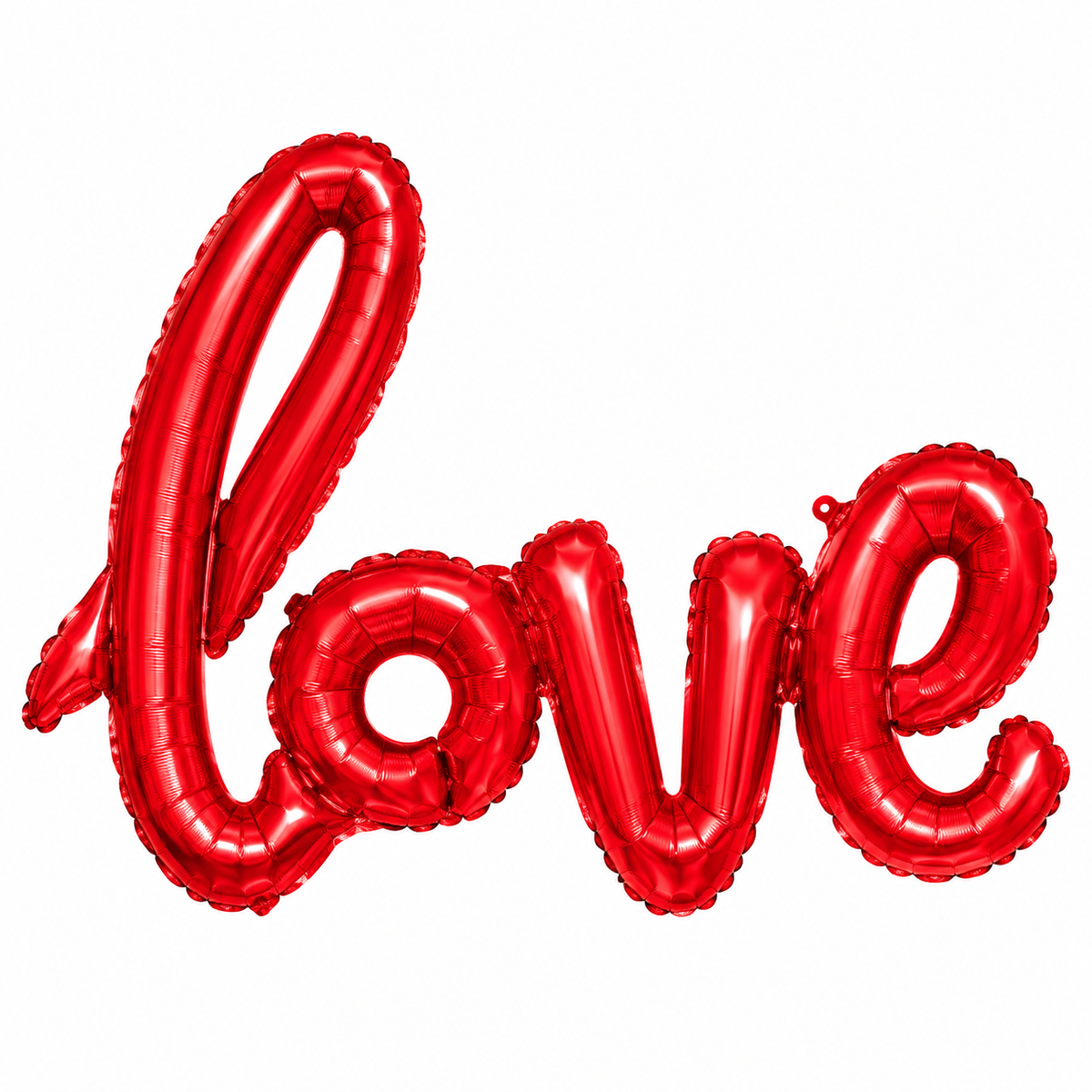 LOVE SCRIPT RED Foil Balloon Banner - AIR-FILLED (NON-FLYING)