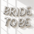 BRIDE TO BE SILVER Foil Balloon Banner - AIR-FILLED (NON-FLYING)