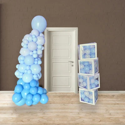 Welcome Baby Baby BOY Organic Classic Balloon Standee with BABY Box