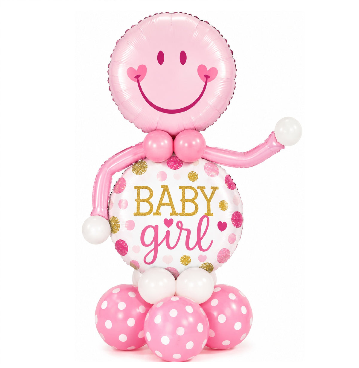 Baby Girl Balloon Arrangement Mini Standee for TABLE