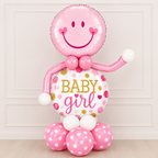 Baby Girl Balloon Arrangement Mini Standee for TABLE