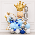 Personalize Bubbles NEW BORN Baby BOY Balloon Arrangement