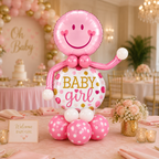 Baby Girl Balloon Arrangement Mini Standee for TABLE