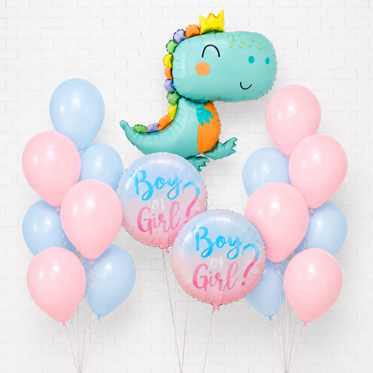 Baby Dino Baby Shower/Gender Reveal Balloon Set