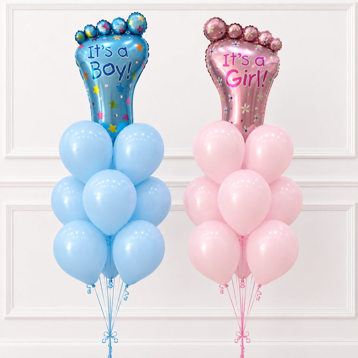 Baby Feet Boy or Girl NewBorn Balloon Bouquet
