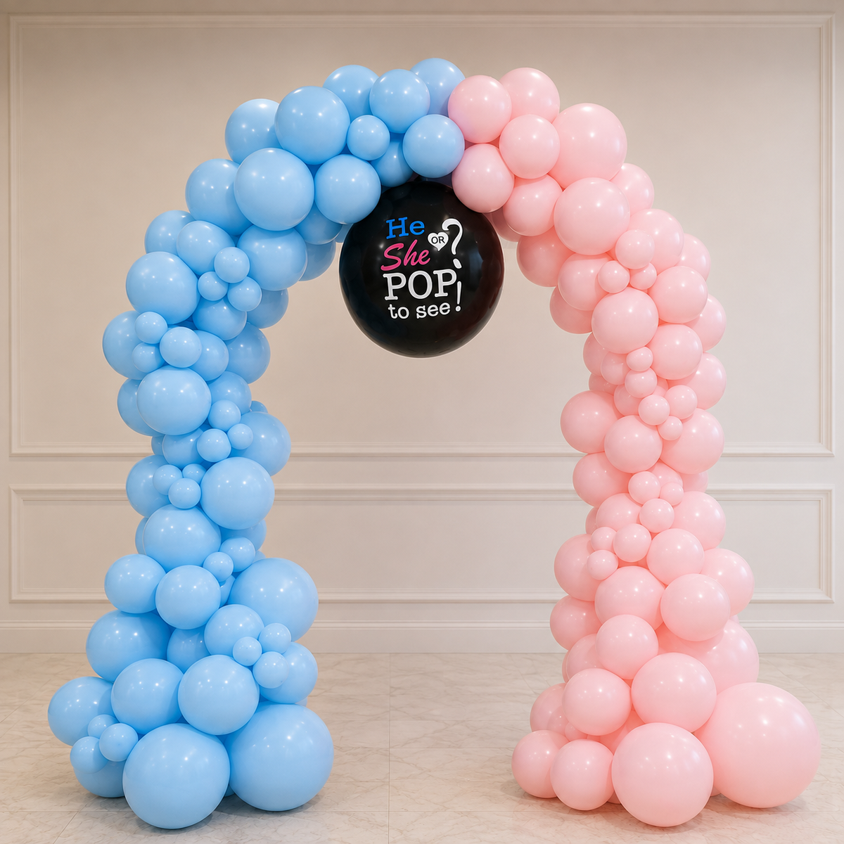 Gender Reveal Organic Classic FULL Balloon Arch - 3DAYS NOTICE - Not Possible For Delivery