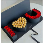I ❤️ U Roses & Ferrero Flower Arrangement on Box