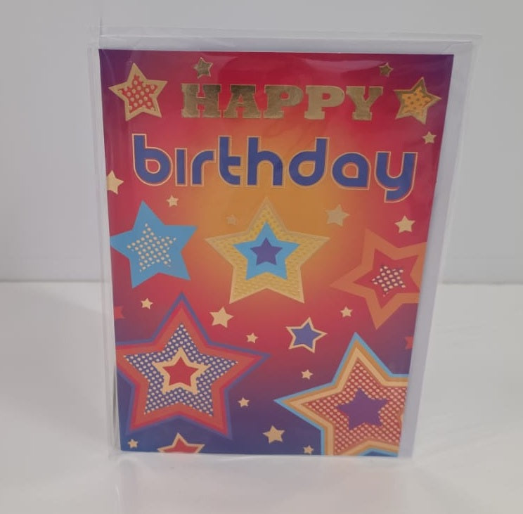 HAPPY birthday STAR Around Greeting Card
