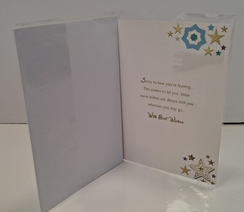 Sorry You're Leaving Balloons & Star Greeting Card