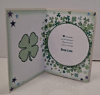 Shamrock GOOD LUCK Greeting Card